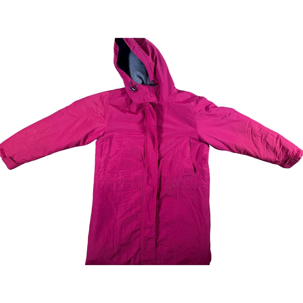 Women's Lands' End Hooded‎ Long Parka Jacket Polartec Insulated Red Size Small